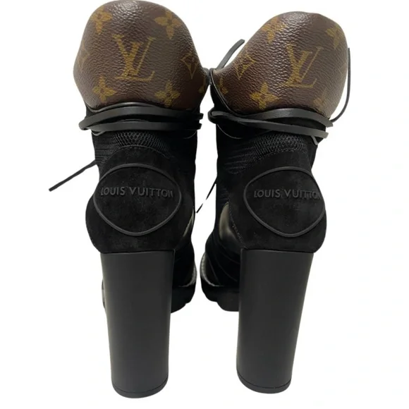 New Louis Vuitton Monogram High Heel Star Trail Boots - Picture 7 of 8